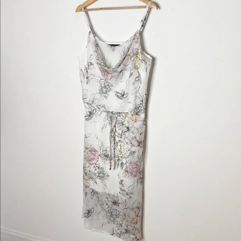 NWT💕WHBM Floral Print Blouson MIDI Dress | Sz S - Picture 3 of 13